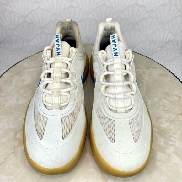 Nike SB Nyjah Free 2 Sneakers Womens Size 8 White Blue Gum Soles Athletic Shoes - Picture 4 of 9